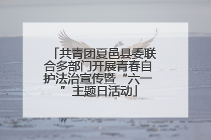 共青团夏邑县委联合多部门开展青春自护法治宣传暨“六一”主题日活动