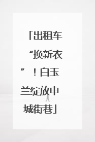 出租车“换新衣”！白玉兰绽放申城街巷