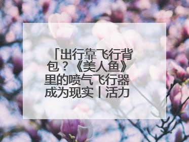 出行靠飞行背包？《美人鱼》里的喷气飞行器成为现实丨活力中国调研行