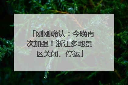 刚刚确认：今晚再次加强！浙江多地景区关闭、停运