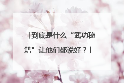 到底是什么“武功秘籍”让他们都说好？