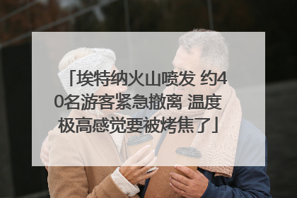 埃特纳火山喷发 约40名游客紧急撤离 温度极高感觉要被烤焦了