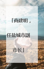 商建明，任盐城市副市长