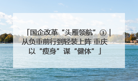 国企改革“头雁领航”③｜从负重前行到轻装上阵 重庆以“瘦身”谋“健体”