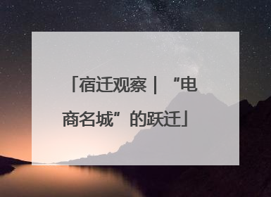 宿迁观察｜“电商名城”的跃迁
