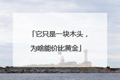 它只是一块木头，为啥能价比黄金