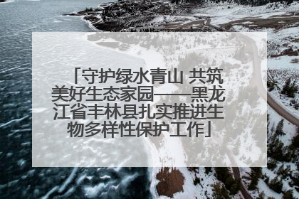 守护绿水青山 共筑美好生态家园——黑龙江省丰林县扎实推进生物多样性保护工作
