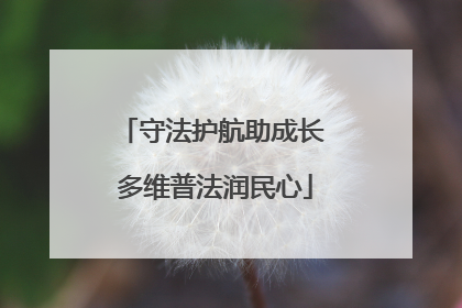 守法护航助成长 多维普法润民心