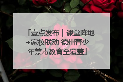 壹点发布｜课堂阵地+家校联动 德州青少年禁毒教育全覆盖