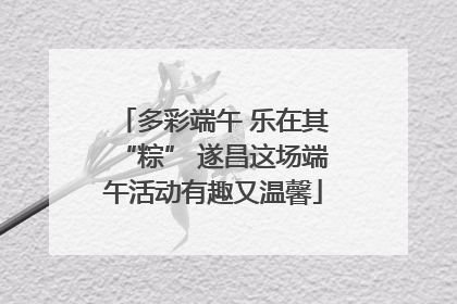 多彩端午 乐在其“粽” 遂昌这场端午活动有趣又温馨