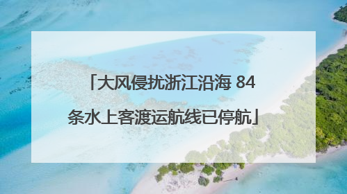 大风侵扰浙江沿海 84条水上客渡运航线已停航