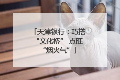 天津银行：巧搭“文化桥” 点旺“烟火气”
