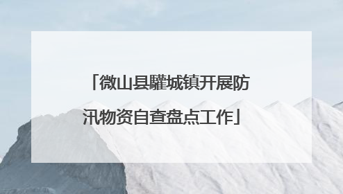 微山县驩城镇开展防汛物资自查盘点工作