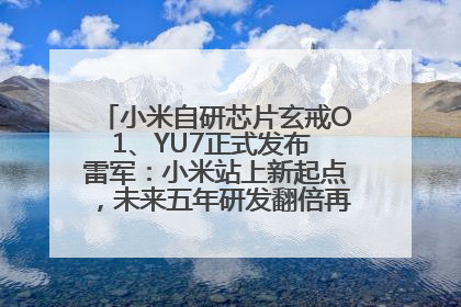 小米自研芯片玄戒O1、YU7正式发布 雷军：小米站上新起点，未来五年研发翻倍再投2000亿元