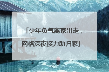 少年负气离家出走，网格深夜接力助归家