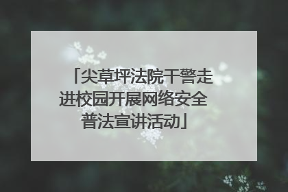 尖草坪法院干警走进校园开展网络安全普法宣讲活动