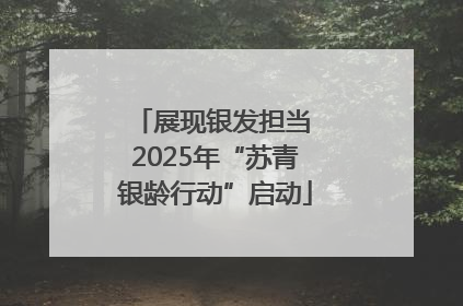 展现银发担当 2025年“苏青银龄行动”启动