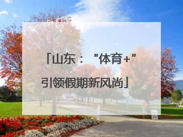 山东：“体育+”引领假期新风尚