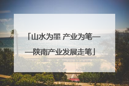 山水为墨 产业为笔——陕南产业发展走笔