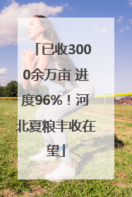 已收3000余万亩 进度96%！河北夏粮丰收在望