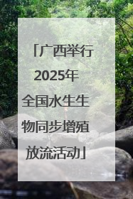 广西举行2025年全国水生生物同步增殖放流活动