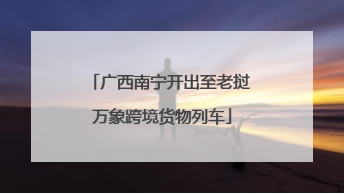 广西南宁开出至老挝万象跨境货物列车
