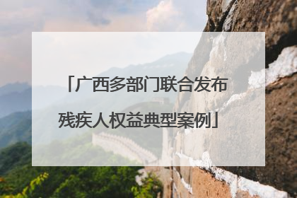 广西多部门联合发布残疾人权益典型案例