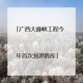广西大藤峡工程今年首次预泄腾库