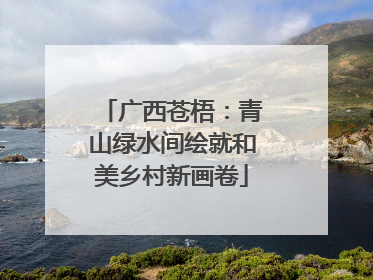 广西苍梧：青山绿水间绘就和美乡村新画卷