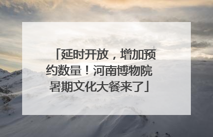 延时开放，增加预约数量！河南博物院暑期文化大餐来了