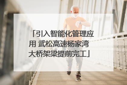 引入智能化管理应用 武松高速杨家湾大桥架梁提前完工