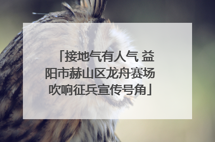 接地气有人气 益阳市赫山区龙舟赛场吹响征兵宣传号角