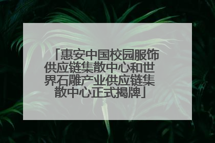 惠安中国校园服饰供应链集散中心和世界石雕产业供应链集散中心正式揭牌