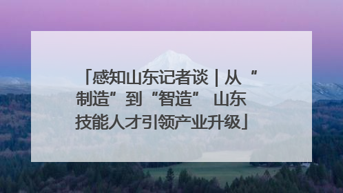 感知山东记者谈｜从“制造”到“智造” 山东技能人才引领产业升级