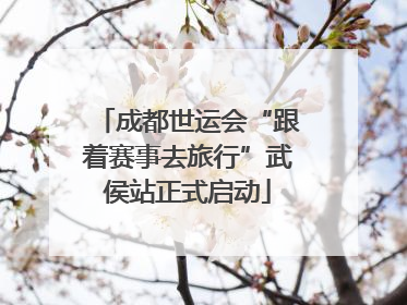 成都世运会“跟着赛事去旅行”武侯站正式启动