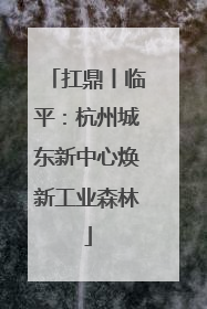扛鼎丨临平：杭州城东新中心焕新工业森林