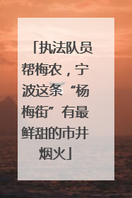 执法队员帮梅农，宁波这条“杨梅街”有最鲜甜的市井烟火