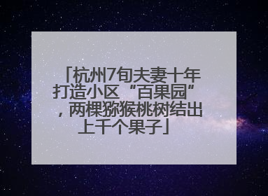 杭州7旬夫妻十年打造小区“百果园”，两棵猕猴桃树结出上千个果子