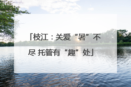 枝江：关爱“暑”不尽 托管有“趣”处