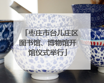 枣庄市台儿庄区图书馆、博物馆开馆仪式举行