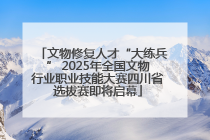 文物修复人才“大练兵” 2025年全国文物行业职业技能大赛四川省选拔赛即将启幕