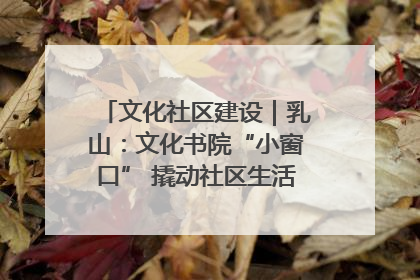 文化社区建设｜乳山：文化书院“小窗口” 撬动社区生活“大幸福”