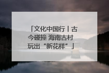 文化中国行丨古今碰撞 海南古村玩出“新花样”