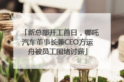 新总部开工首日，哪吒汽车董事长兼CEO方运舟被员工围堵讨薪