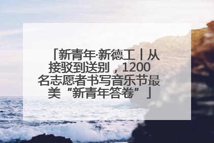 新青年·新德工丨从接驳到送别，1200名志愿者书写音乐节最美“新青年答卷”