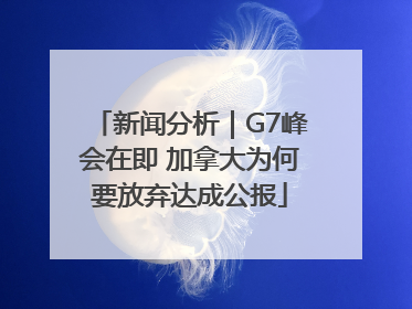 新闻分析｜G7峰会在即 加拿大为何要放弃达成公报