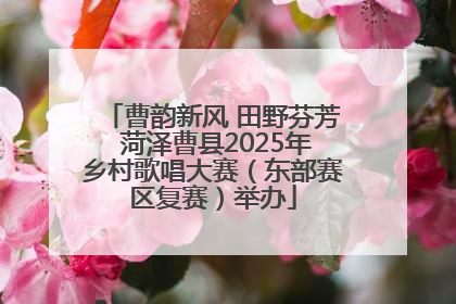 曹韵新风 田野芬芳 菏泽曹县2025年乡村歌唱大赛（东部赛区复赛）举办