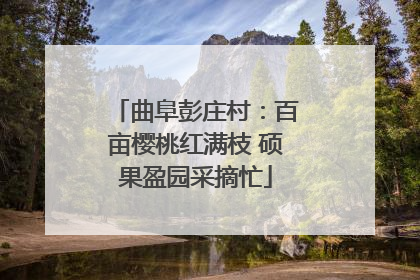 曲阜彭庄村：百亩樱桃红满枝 硕果盈园采摘忙