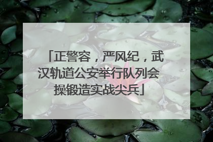 正警容，严风纪，武汉轨道公安举行队列会操锻造实战尖兵