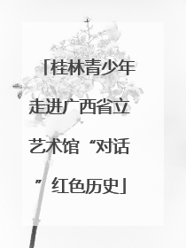 桂林青少年走进广西省立艺术馆“对话”红色历史